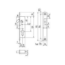 Zirkelriegelschloß 20mm Dorn - PZ-vorgerichtet (1-Tour) Zirkelriegelschloß 20mm Dorn - PZ-vorgerichtet (1-Tour)